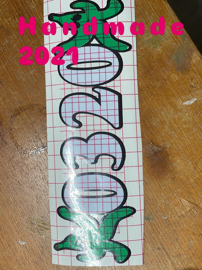 Custom car decal with vibrant vinyl