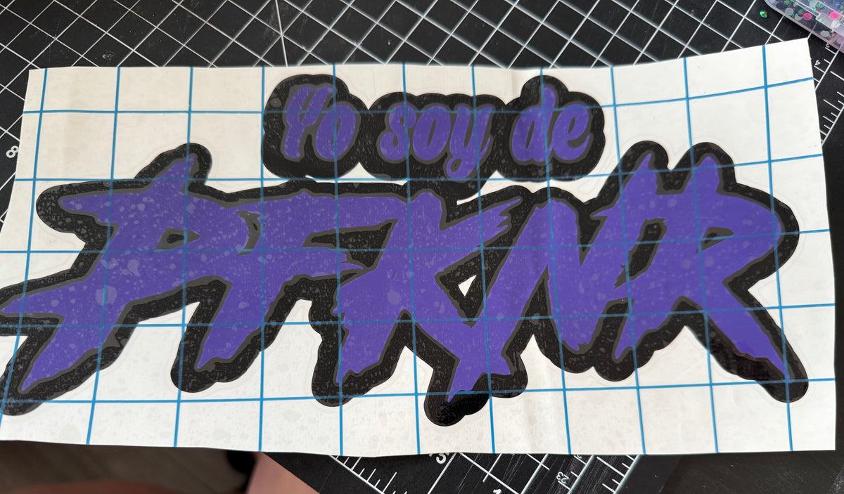 Custom car decal with vibrant vinyl